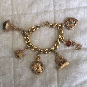Chunky vintage charm bracelet
